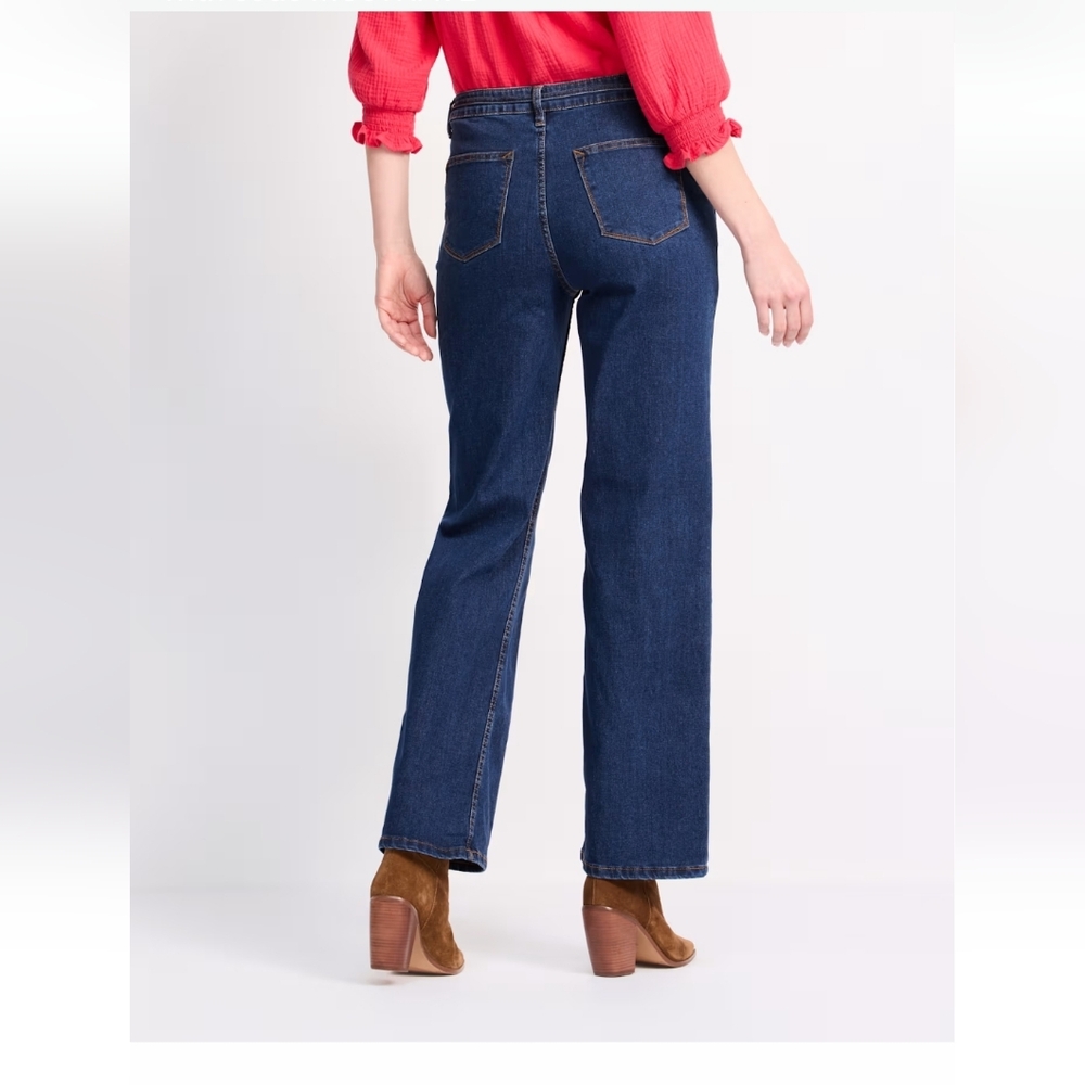 Vigoss Indigo Denim Wide Leg Trousers - Picture 2 of 3